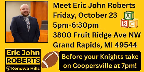 Meet Eric John Roberts for Kenowa Hills
