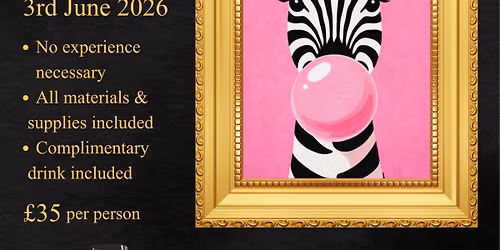 Sip & Paint - Pop Art Zebra