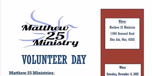 Volunteer Day @ Matthew 25 Ministries