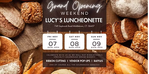 Lucy's Luncheonette Grand Opening Weekend Kickoff! \ud83e\udd56\ud83c\udf89