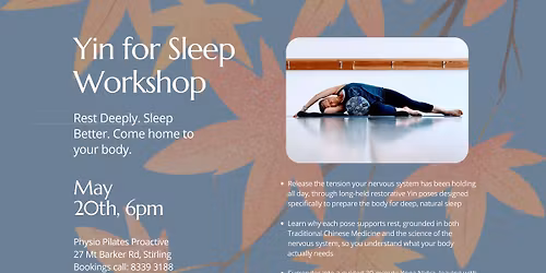 Yin for Sleep Workshop