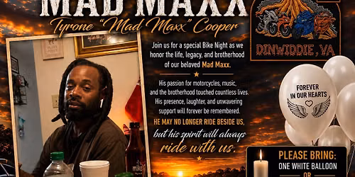 Memorial Bike night for Mad Maxx
