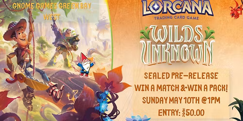 Disney Lorcana: Wilds Unknown Sealed Prerelease Event at Gnome Games Green Bay West