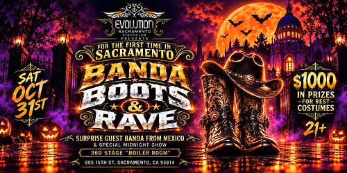 BANDA BOOTS & RAVE HALLOWEEN PARTY AT EVOLUTION SACRAMENTO