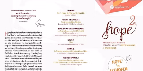 Mental Load trifft Resilienz, Modul 1, Hope\u00b2 Reihe mit Karin Kaiser-Rottensteiner 