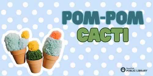 Pom-Pom Cacti Craft at the Senior Center