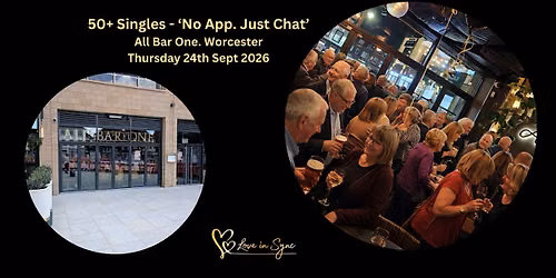 50+ Singles Social at All Bar One, Worcester
