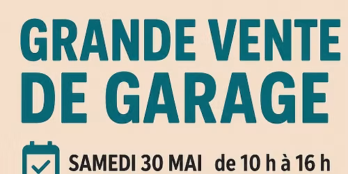 GRANDE VENTE DE GARAGE \u2013 PARC DE LORIMIER