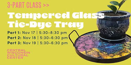 3-Part Tempered Glass Tie-Dye Tray Class with Cindy Orzel