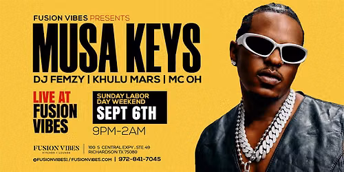 MUSA KEYS LIVE in Dallas | Labor Day Weekend at Fusion Vibes