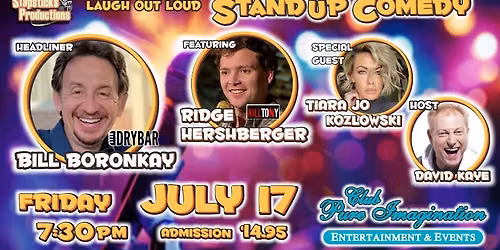 BILL BORONKAY - LOL Stand Up Comedy @ Club Pure Imagination - IRWIN, PA