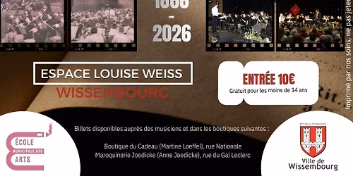 concert des 160 ans de l'harmonie de Wissembourg 1866-2026
