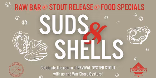 Suds & Shells with War Shore Oysters