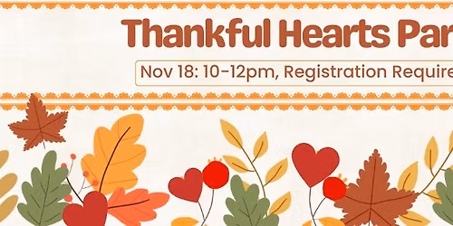 Stirred Up Playgroup: Thankful Hearts Party