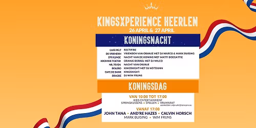 KingsXperience 2026 - Koningsnacht & -dag in Heerlen