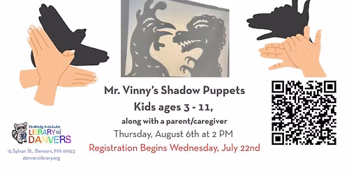 Mr. Vinny's Shadow Puppets for ages 3+