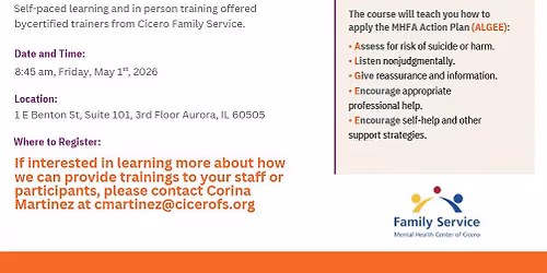 Mental Health First Aid Training. 