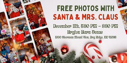 Pictures with Santa & Mrs. Claus Christmas Party!