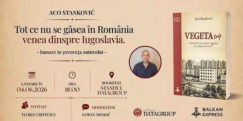 Lansare \u201eVegeta Trip\u201d de Aco Stankovi\u0107 - Bookfest Bucure\u0219ti