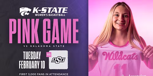 K-State Women's Basketball Play4Kay Pink Game vs. Oklahoma State Presented by Ascension Via Christi