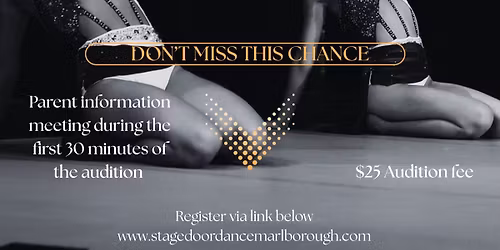 Stage Door Dance Competition Team Auditions