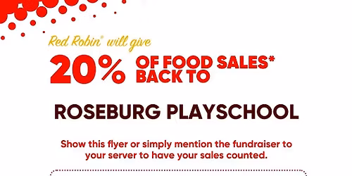 Red Robin Playschool Fundraiser!