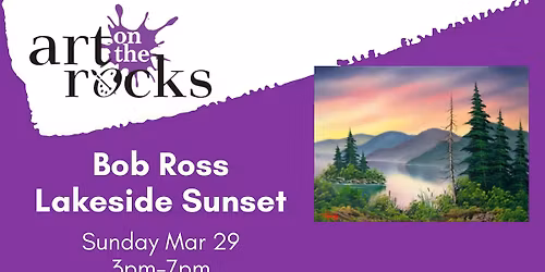 Bob Ross Lakeside Sunset