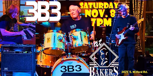 Footstompin' Music w\/ 3B3 @ Baker's of Milford, Saturday, November 8, 7pm!