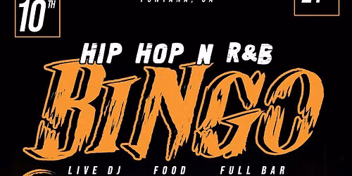 Hip Hop and RNB Bingo