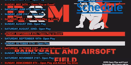 Paintball Open Play\/Potential Big Game!: April 26th, 2026