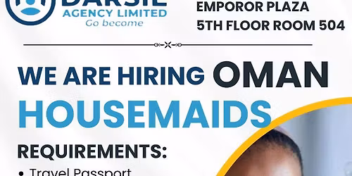 Oman housemaid jobs 