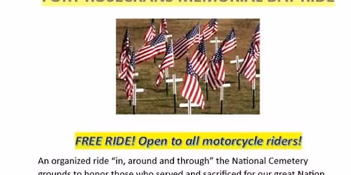 Fort Rosecrans Memorial Day Ride. All Bikes Welcome