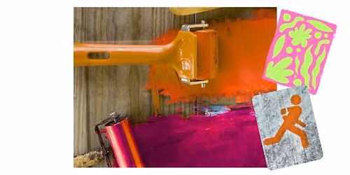 Gelli printing with stencils and masks