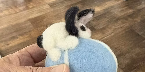 Needle felt an Easter bunny