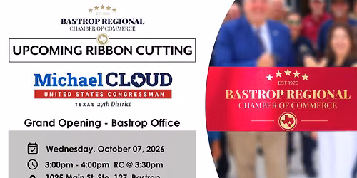 Ribbon Cutting for Congressman Cloud's Bastrop Office 