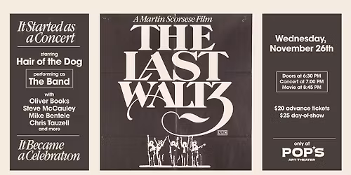 Bandsgiving 2025: THE LAST WALTZ with Hair of the Dog and guests!