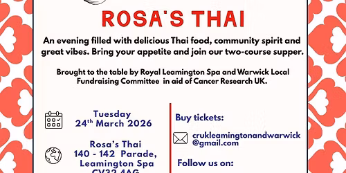 Grazing for Good at Rosa's Thai Restaurant, The Parade, Leamington Spa  