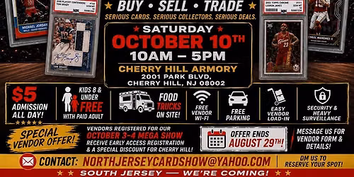 Cherry Hill Premium Sports Card Show Presented by NJCS