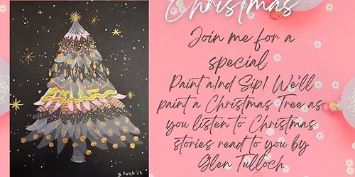 A paint and sip and Christmas story event