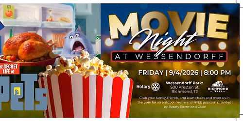 Movies At Wessendorff Features The Secret Life of Pets