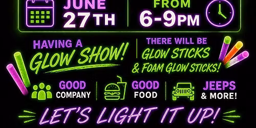 Jeepin In Cheatham. Jeep Glow Night Party