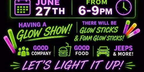 Jeepin In Cheatham. Jeep Glow Night Party
