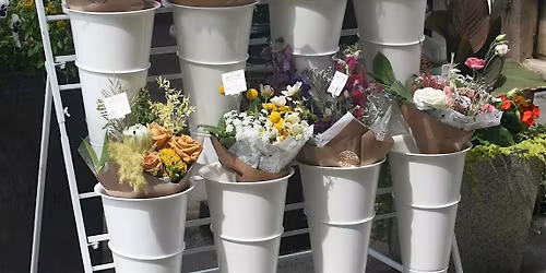 Hand Bouquet Building Bloom Bar