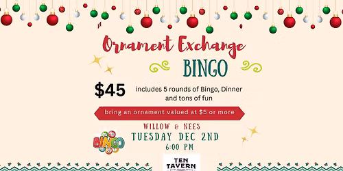 Ornament Exchange Bingo