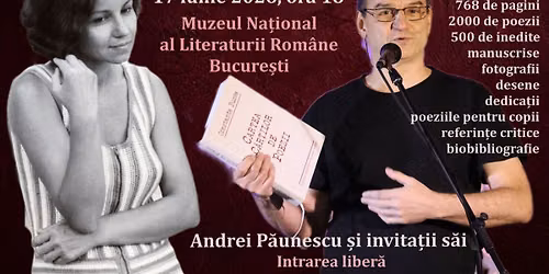 17 iunie 2026, Muzeul Literaturii, Lansare Cartea C\u0103r\u021bilor de Poezii de Constan\u021ba Buzea