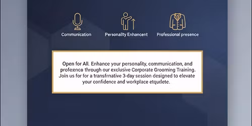 FREE Corporate Grooming Training (4 Days)