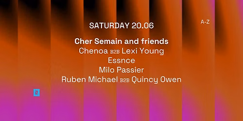 TOFFLER Presents Cher Semain and friends