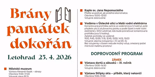 Br\u00e1ny pam\u00e1tek doko\u0159\u00e1n Letohrad 2026