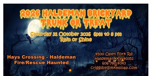 2026 Haldeman Brickyard Trunk or Treat