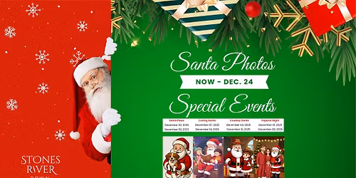Photos with Santa at Stones River Town Centre!